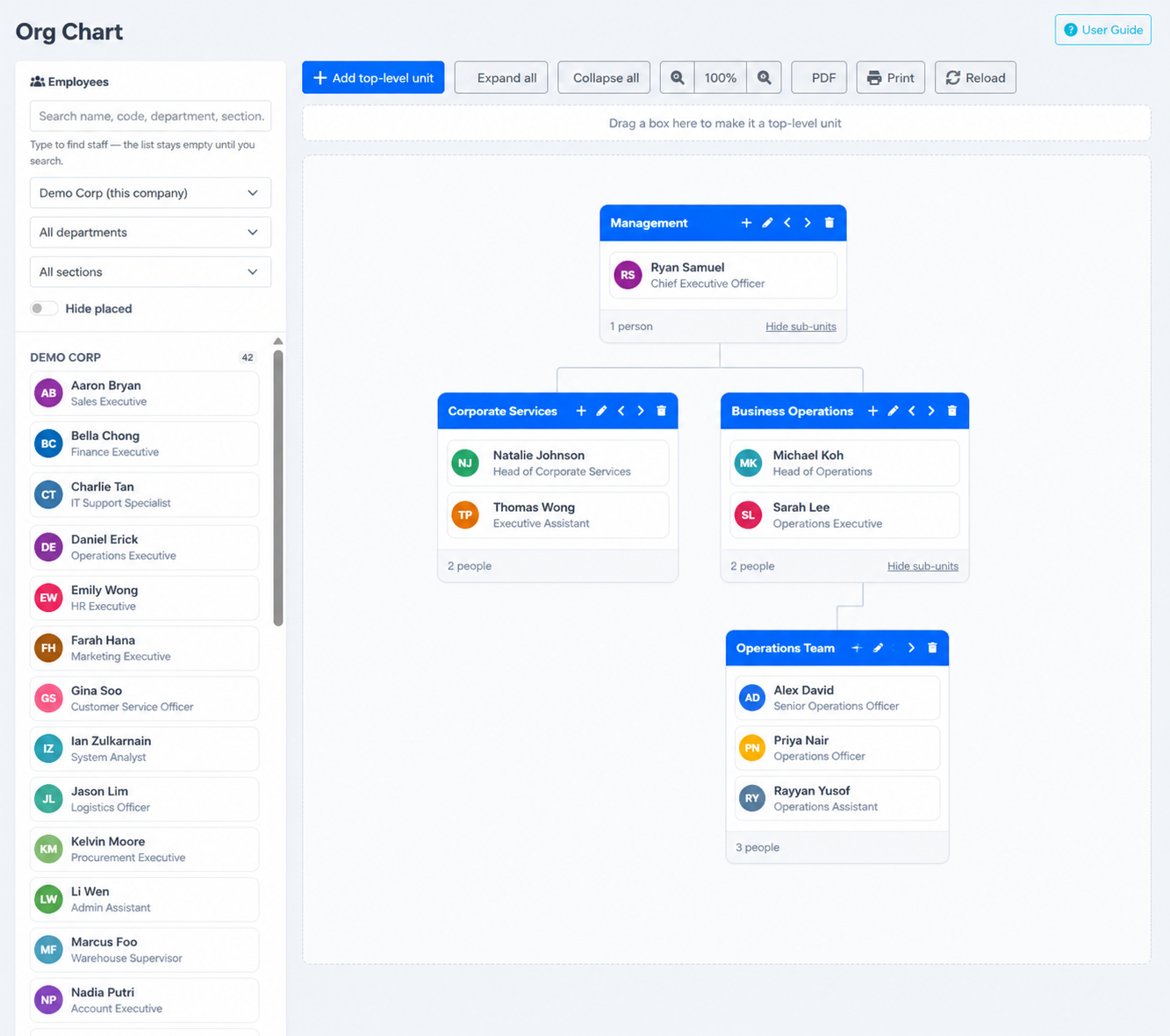 Corporate Management software